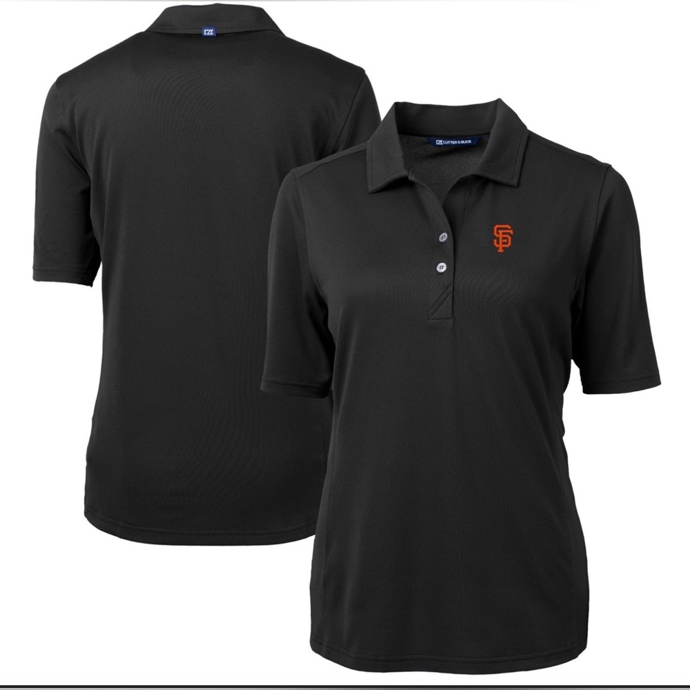 NWT Cutter & Buck Women's San Francisco Giants Black DryTec Polo, SP with SF cap